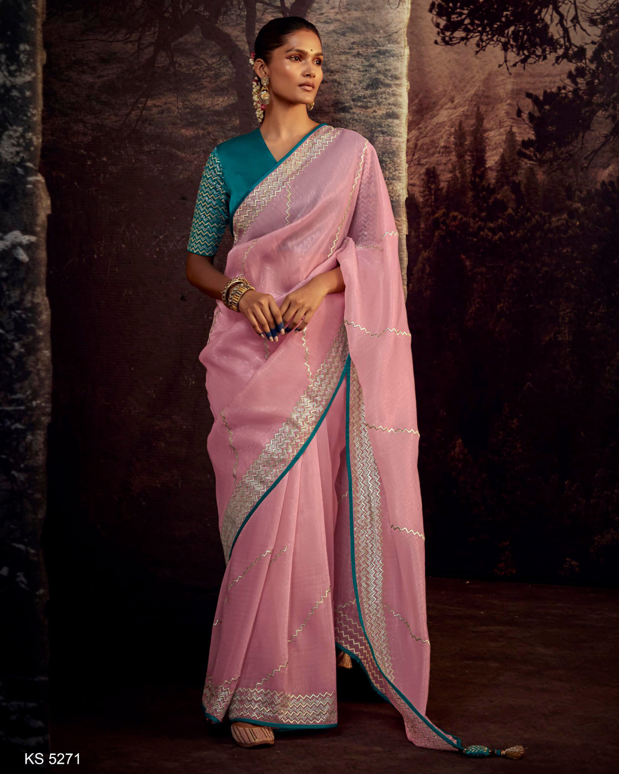 Discover Exquisite Unstitched Wedding Saree With Blouse In Luxurious Fancy Fabric Your Perfect Affair Awaits