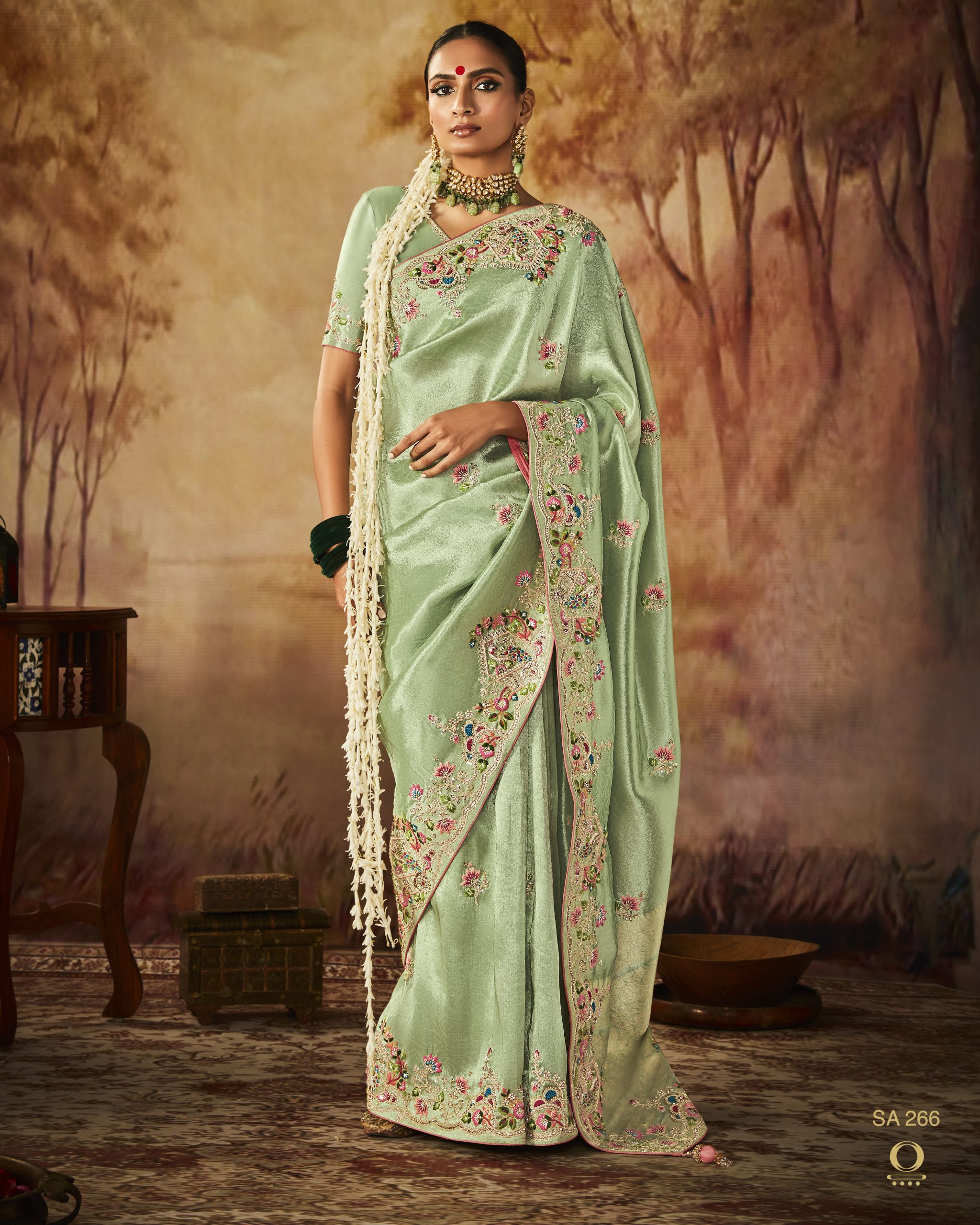Women's Unstitched Pure Silk Bridal Wedding Saree Collection