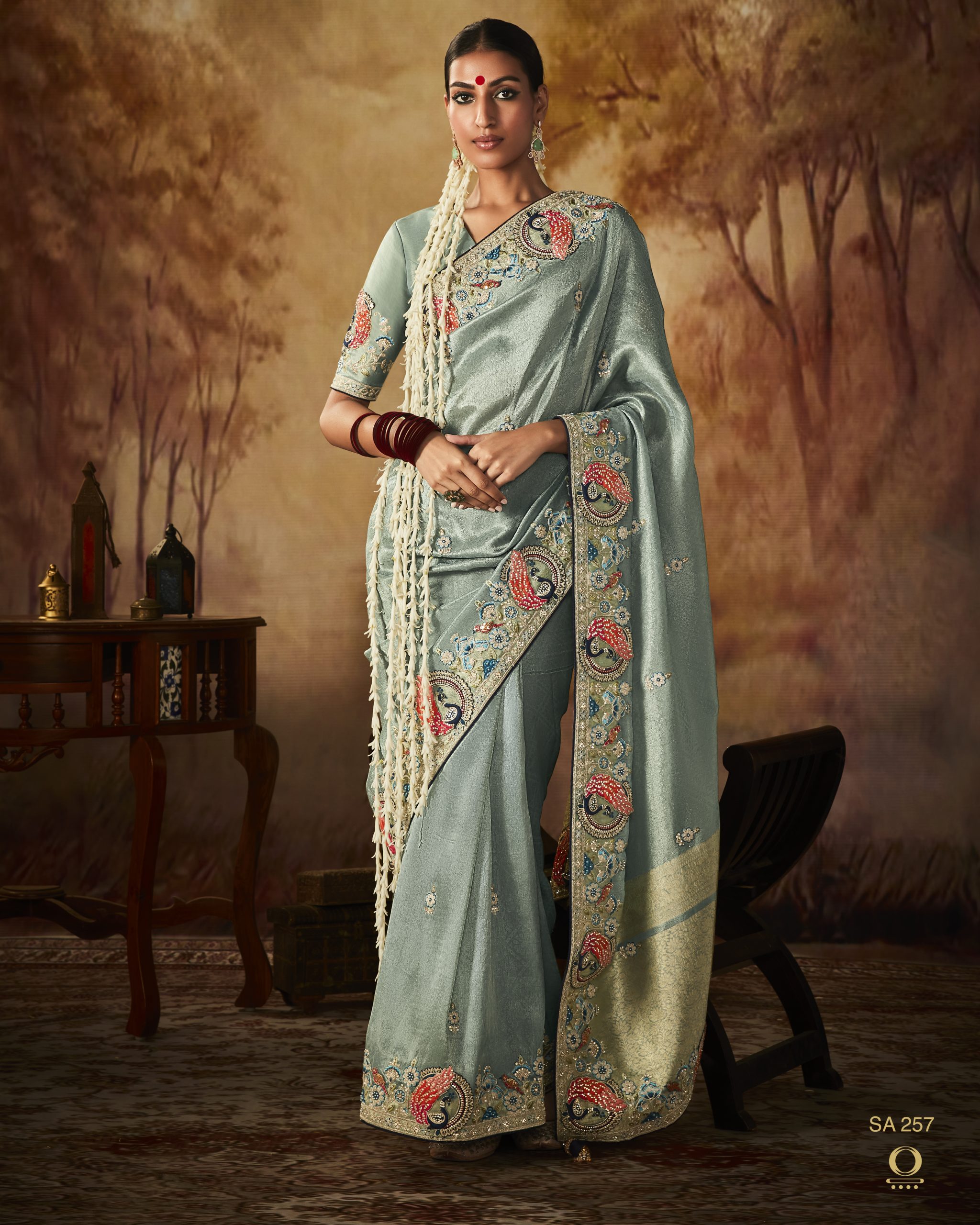Women's Unstitched Pure Silk Bridal Wedding Saree Collection