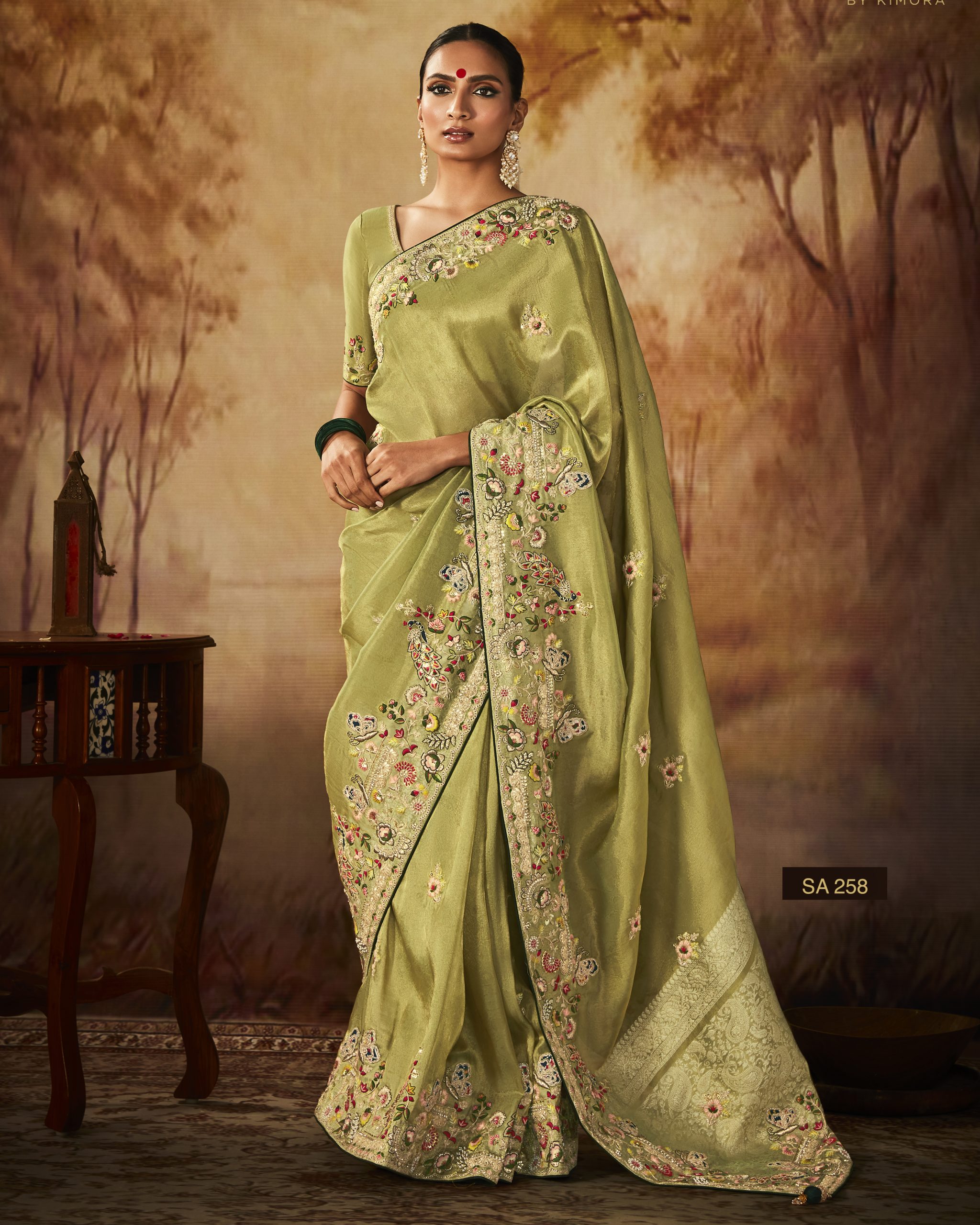 Women's Unstitched Pure Silk Bridal Wedding Saree Collection