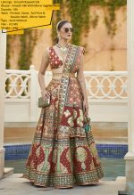 Modern Semi Stitched Lehenga Choli In Smooth Rajwadi Silk With Silk Dupatta Weaving & Embroidery Work Embrace Elegance And Make A Statement