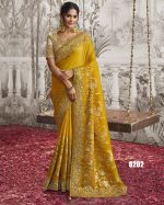 Women's Wedding Wear Fancy Embroidery Saree WIth Blouse