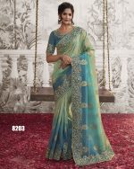 Women's Wedding Wear Fancy Embroidery Saree WIth Blouse