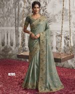 Women's Wedding Wear Fancy Embroidery Saree WIth Blouse