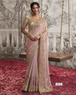 Women's Wedding Wear Fancy Embroidery Saree WIth Blouse