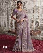 Women's Wedding Wear Fancy Embroidery Saree WIth Blouse