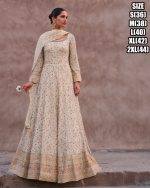 Elegance Real Georgette Embroidered Gown With Real Georgette Dupatta Ready-to-wear Perfection
