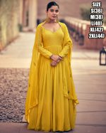 Chinon Elegance Embroidered Gown With Real Georgette Dupatta Ready-to-wear Perfection