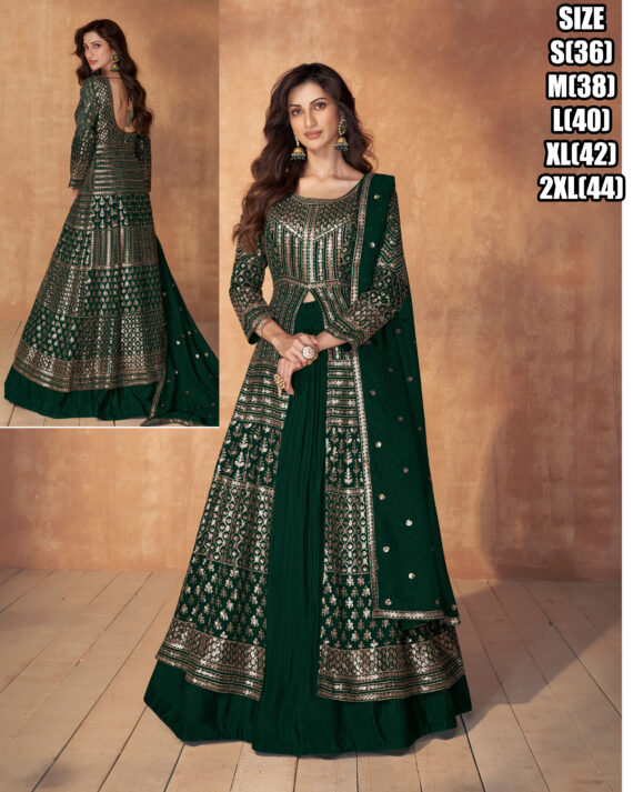 Luxurious Real Georgette Ensemble With Exquisite Embroidery Elevate Your Wardrobe With Effortless Style In This Ready Made Masterpiece