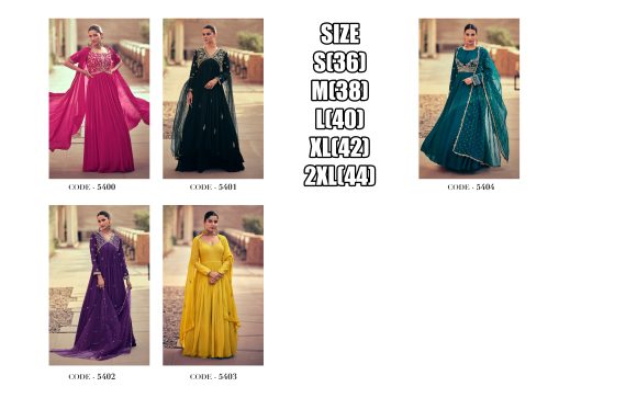 Chinon Elegance Embroidered Gown With Real Georgette Dupatta Ready-to-wear Perfection