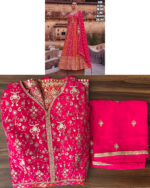 Elegance Real Georgette Embroidered Gown With Real Georgette Dupatta Ready-to-wear Perfection