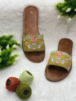 Women's Embroidered Slip-On Flip-Flops
