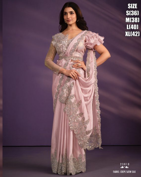 Exotica Catalogue Embroidery Designer Wedding Style Ready To Wear Sarees (1 Minute Sarees)