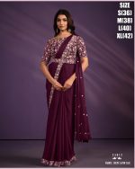 Exotica Catalogue Embroidery Designer Wedding Style Ready To Wear Sarees (1 Minute Sarees)