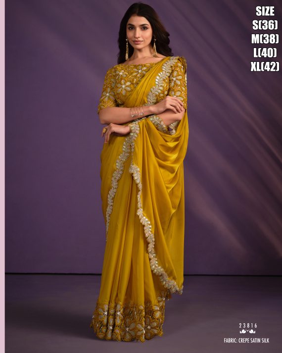 Exotica Catalogue Embroidery Designer Wedding Style Ready To Wear Sarees (1 Minute Sarees)