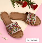 Women's Embroidered Slip-On Flip-Flops