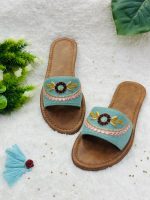 Women's Embroidered Slip-On Flip-Flops