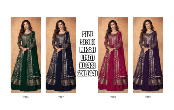 Luxurious Real Georgette Ensemble With Exquisite Embroidery Elevate Your Wardrobe With Effortless Style In This Ready Made Masterpiece