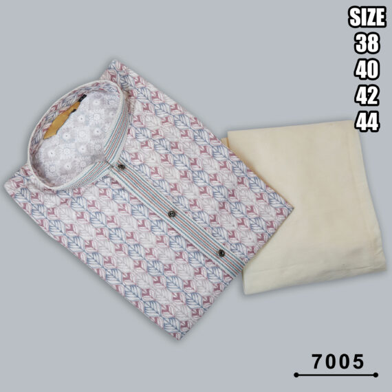 Men's Silk Embroidered Kurta With Payjama