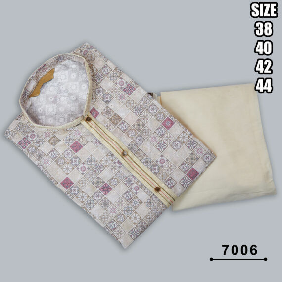 Men's Silk Embroidered Kurta With Payjama