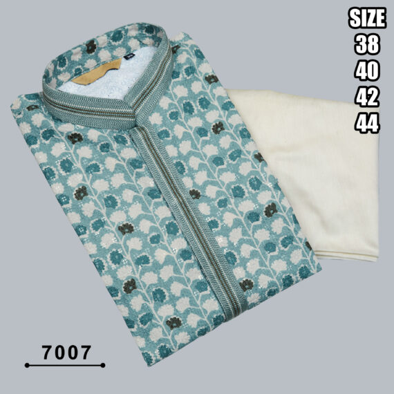 Men's Silk Embroidered Kurta With Payjama