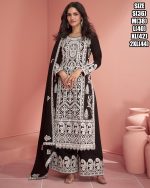 Your Occasion With Our Readymade Premium Silk Ensemble Adorned With Exquisite Embroidery Perfect For Effortless Party Glamour