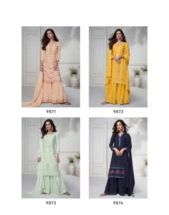 Eid Elegance Premium Chinnon Silk Ensemble Ready to wear Perfection