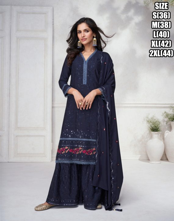 Eid Elegance Premium Chinnon Silk Ensemble Ready to wear Perfection