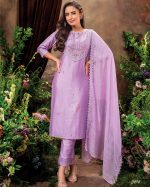 Embrace Elegance and Tradition with a Viscose Nylon Embroidery Stitched Partywear Kurti, Pant With Dupatta