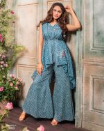 Perfect For Party And Wedding Glam Elegance Redefined Indo Western Dresses In Mal Cotton Fabric With Exquisite Embroidery