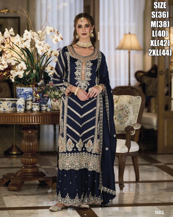 Ethnicrang Women's Premium Silk Stitched Embroidery Salwaar Kameez