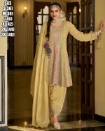 Eidcollection Stitched Hevey Chinon Salwar Dupatta And Dhoti With Elegant Embroidery Elevate Your Festive Collection-