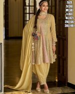 Eidcollection Stitched Hevey Chinon Salwar Dupatta And Dhoti With Elegant Embroidery Elevate Your Festive Collection-