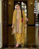 Eidcollection Stitched Hevey Chinon Salwar Dupatta And Dhoti With Elegant Embroidery Elevate Your Festive Collection-