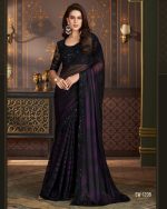 Ethnicrang Women's Un Stitched Embrodiery Partywear Designer Saree With Blouse