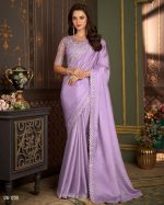 Ethnicrang Women's Un Stitched Embrodiery Partywear Designer Saree With Blouse