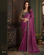 Ethnicrang Women's Un Stitched Embrodiery Partywear Designer Saree With Blouse