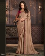 Ethnicrang Women's Un Stitched Embrodiery Partywear Designer Saree With Blouse