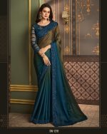 Ethnicrang Women's Un Stitched Embrodiery Partywear Designer Saree With Blouse