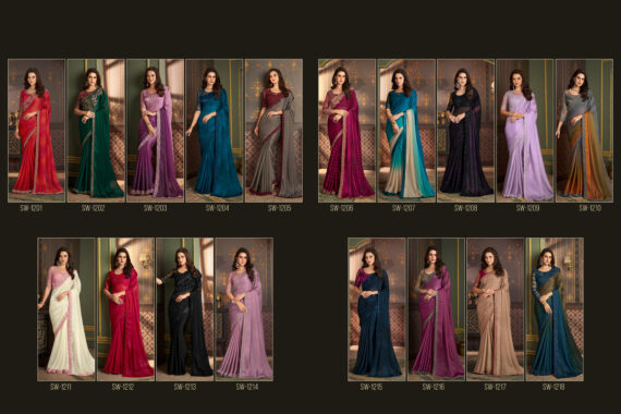 Ethnicrang Women's Un Stitched Embrodiery Partywear Designer Saree With Blouse