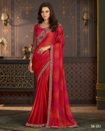 Ethnicrang Women's Un Stitched Embrodiery Partywear Designer Saree With Blouse