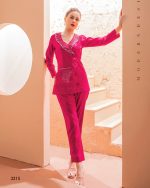 Ethnicrang Women's Viscose Stitched Pure Handwork Partywear Cord Set Indo Western Dress