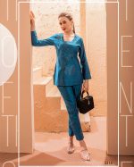 Ethnicrang Women's Viscose Stitched Pure Handwork Partywear Cord Set Indo Western Dress