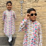 Ethnicrang Kids Wear Ethnic Traditional Stitched Printed Kurta With Pajama