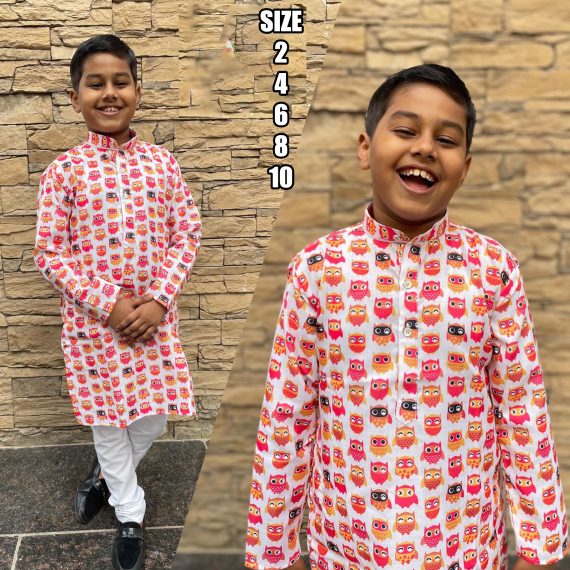 Ethnicrang Kids Wear Ethnic Traditional Stitched Printed Kurta With Pajama