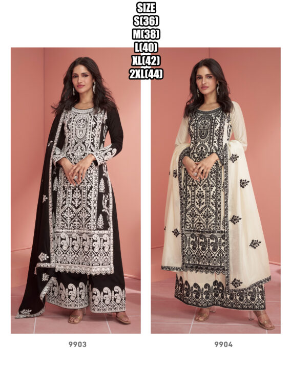 Your Occasion With Our Readymade Premium Silk Ensemble Adorned With Exquisite Embroidery Perfect For Effortless Party Glamour