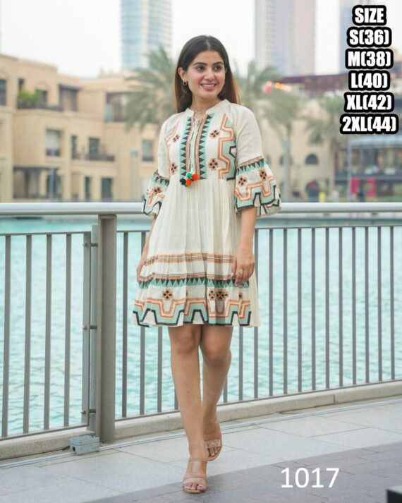 Summer Collections Women's Wear White Colour Cotton Tunic Top| Stylish Clothes For Women|