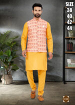 Ethnicrang Men's Heavy Cotton Stitched Kurta Pajama With Jacket