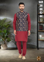 Ethnicrang Men's Heavy Cotton Stitched Kurta Pajama With Jacket