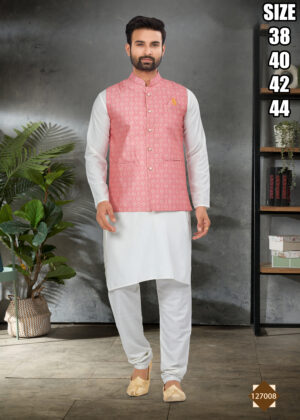 Ethnicrang Men's Heavy Cotton Stitched Kurta Pajama With Jacket